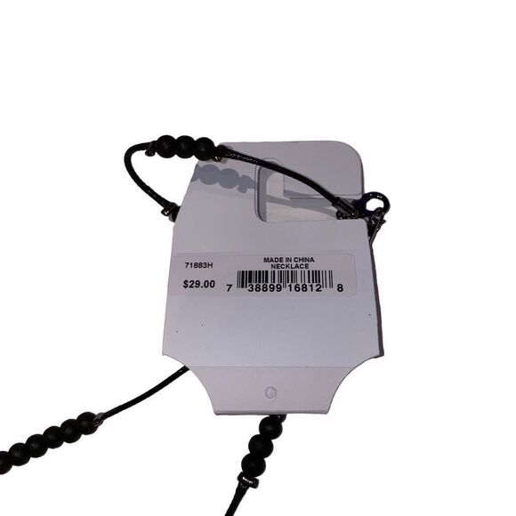 Guess Fashion necklace black goth cross religious adjustable costume $29 retail - Picture 5 of 5